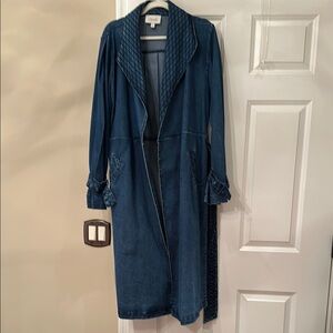 Cleobella Blue Trench Coat Relaxed Fit